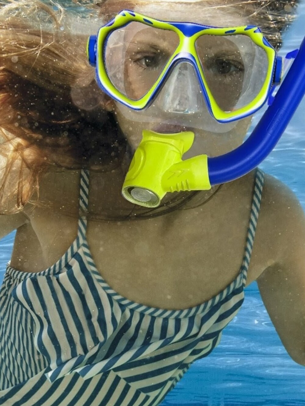 Aqua Youth Mask & Snorkel Set - Blue and Yellow